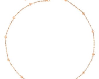 BALL CHAIN STAINLESS Steel 18K Gold Plated Pvd Necklace