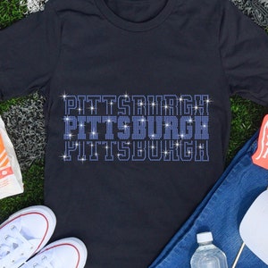 Pittsburgh Rhinestone Football Fan Shirt: Game Day Glam