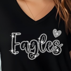 Personalized Rhinestone Script Shirts: Custom Team Spirit Bling