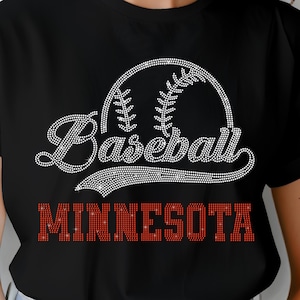 Minnesota Baseball Rhinestone Shirt: Game Day Fan Tee