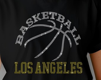 Los Angeles Basketball Rhinestone Fan Shirt: Game Day Tee