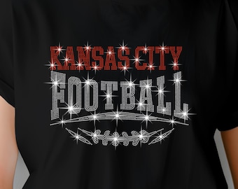Kansas City Football Rhinestone Shirt: Game Day Fan Apparel