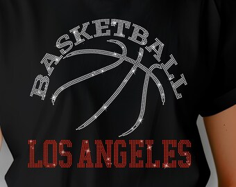 Los Angeles Basketball Rhinestone Fan Shirt: Game Day Tee