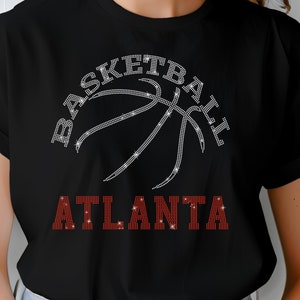 Atlanta Basketball Rhinestone Shirt: Game Day Fan Tee