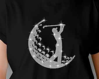 Rhinestone Golf Player Tee: Holiday Golf Apparel