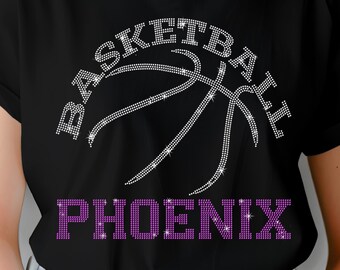 Phoenix Basketball Rhinestone Fan Shirt: Game Day Sparkle