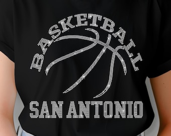 San Antonio Basketball Rhinestone Fan Shirt: Game Day Tee