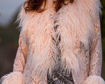 Blush Faux Fur Collar