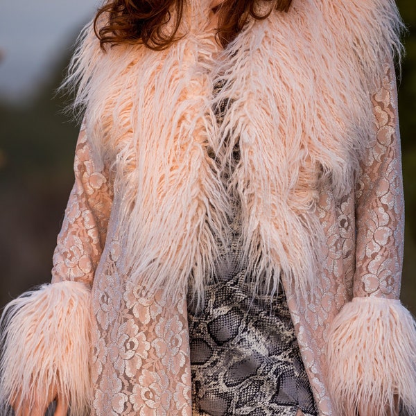 Blush Faux Fur Collar