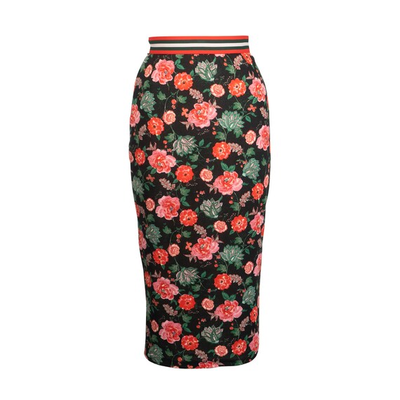 Sweet Brier Floral Pencil Skirt Etsy UK