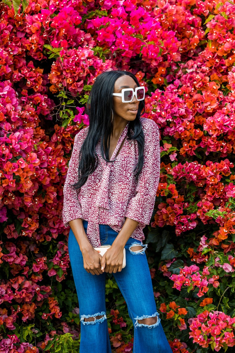 Brick Leopard Tie Blouse image 3