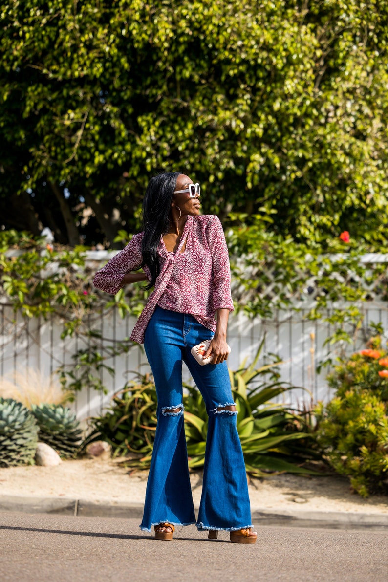 Brick Leopard Tie Blouse image 5