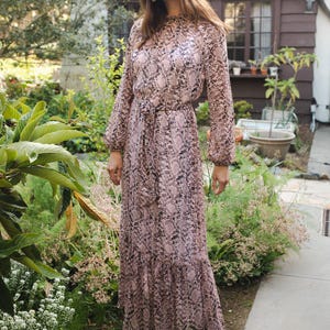 Rosey Boa Raglan Maxi Dress