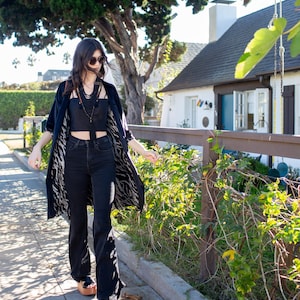 Onyx Reversible Koi Kimono