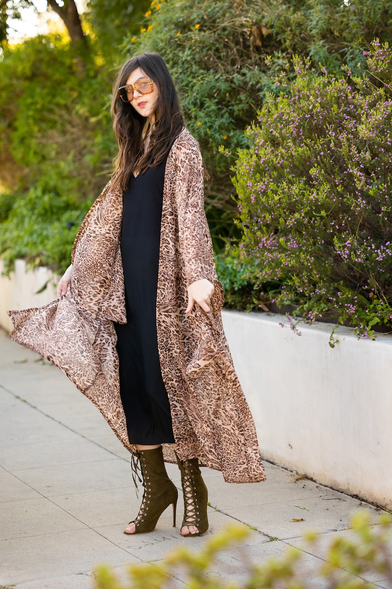 Lena Leopard Kimono