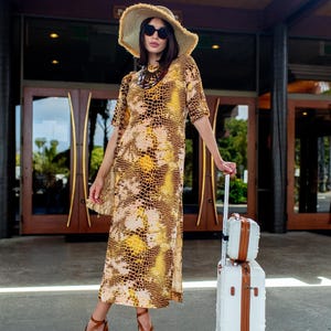 Giraffe Velvet Side Split Tunic