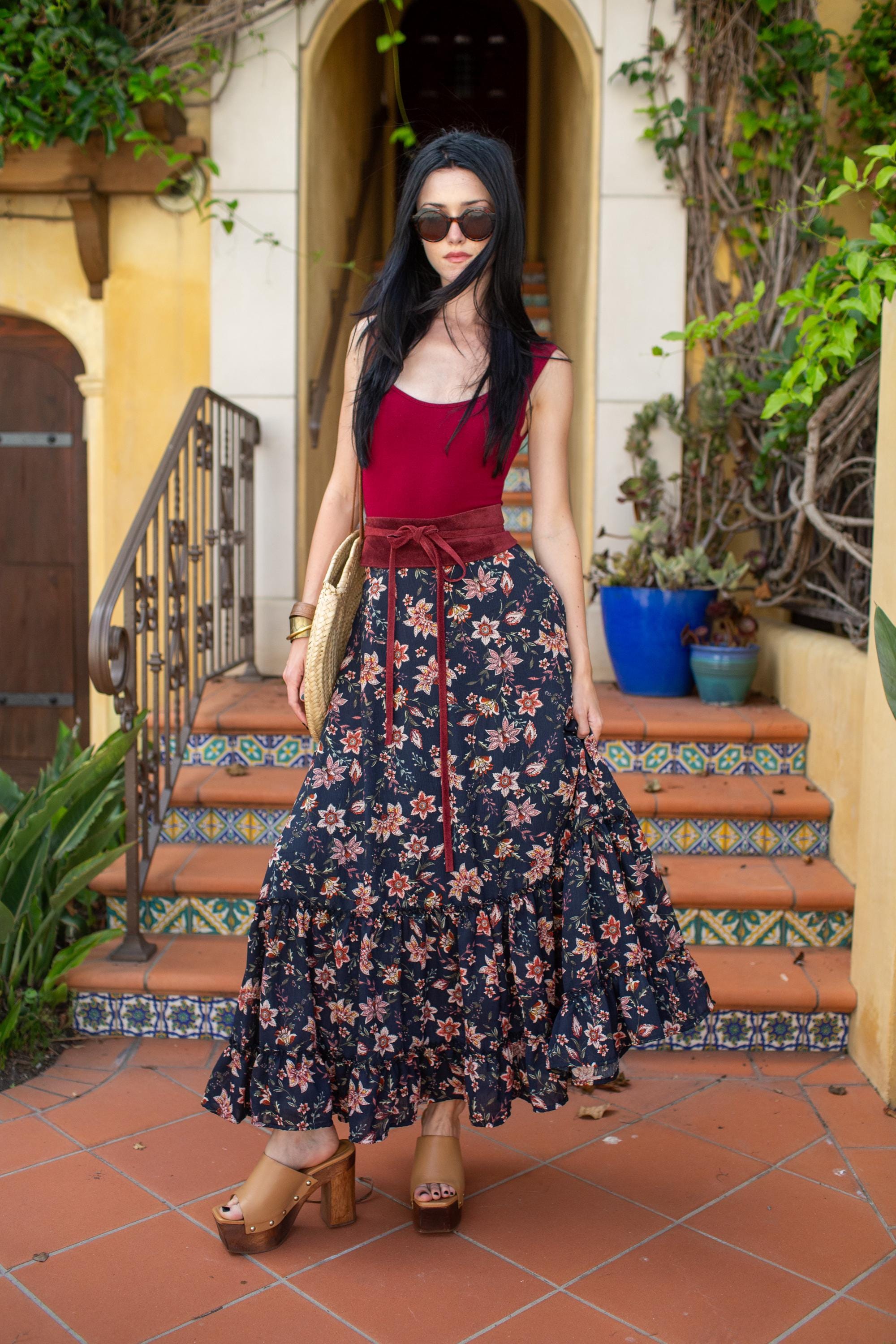 Liberty Flower Maxi-skirt - Etsy Liberty Flower Maxi-skirt - Etsy