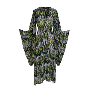 Macaw Verde Feather Kimono image 7