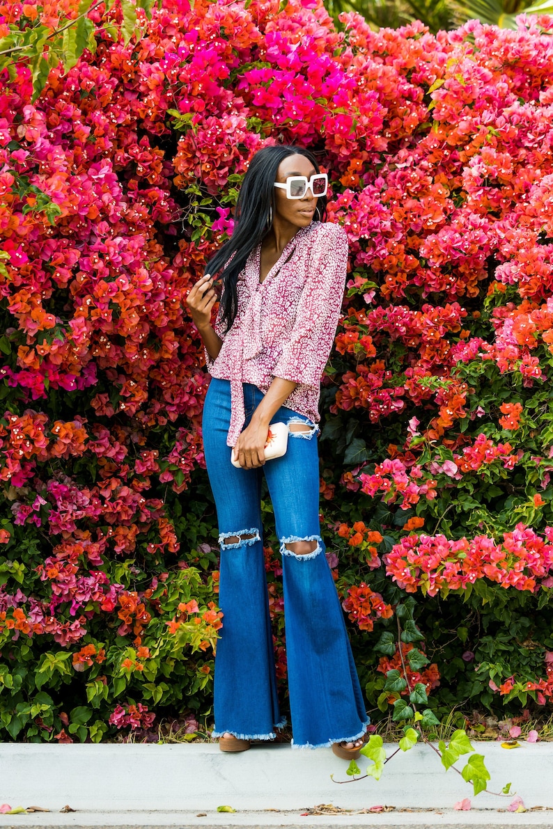 Brick Leopard Tie Blouse image 1