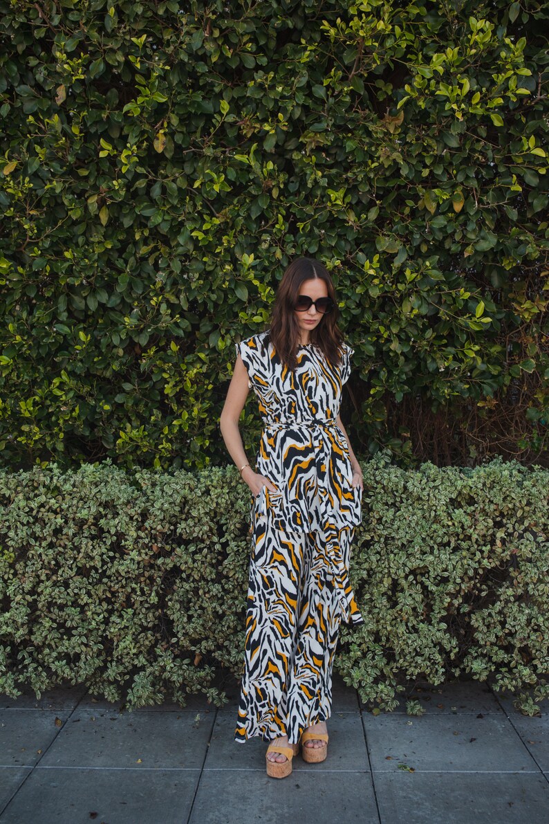 Saffron Zebra Tunic & Palazzo Set image 4