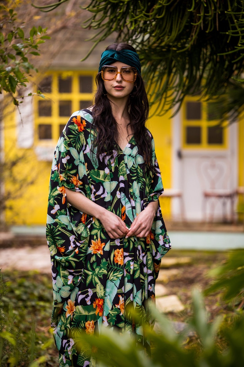 Midnight Jungle Caftan Kaftan Dress image 4