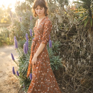 Signature Wrap Dress in Terracotta
