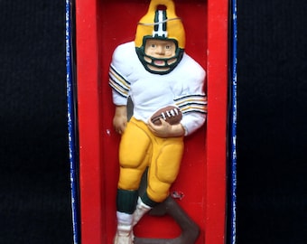 Vintage Russ Berrie Topper Poppers Hand Painted Cast Iron NFL Packers Player Bottle Opener - Official Licensed Product (1997)