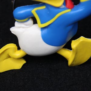 Vintage Disney Donald Duck Walking Figure Rubber 4.75" Large Keychain, Keyring image 5