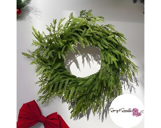 Avoeco Ghirlanda Natalizia Di Pino Norfolk, Per Caminetto E Scale, Realistica Al Tatto, Decorazione Per Le Vacanze (1 Pezzo, 1,8 M