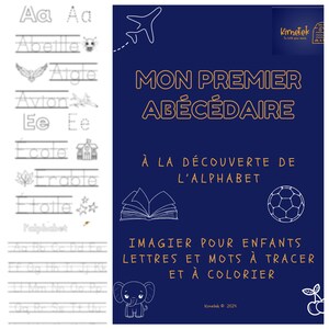 Abécédaire Alphabet à Colorier et Tracer - Découverte Interactive des Lettres en Français pour Enfants (Téléchargement PDF Instantané)