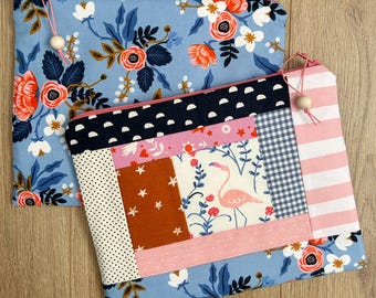 SMALL Notions Pouch | Floral Flamingo