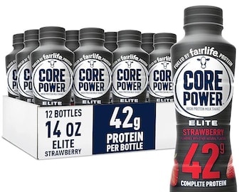 Core Power Fairlife Elite 42g High Protein Milk Shake Bottle , 14 Fl Oz, (Pack of 12)