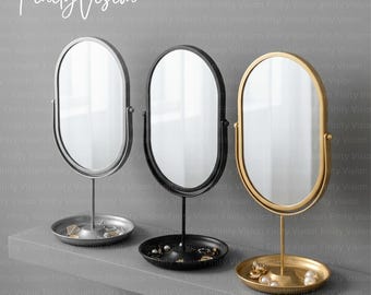 Make-upspiegel voor slaapkamerdecoratie, moderne luxe decoratie voor woonkamer, make-upspiegel cadeau voor vrouwen