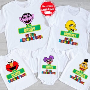 Character Family Birthday Shirts, Custom Street Matching Family Birthday Shirt, Toddler Birthday Tee, First Second Birthday Family Matching