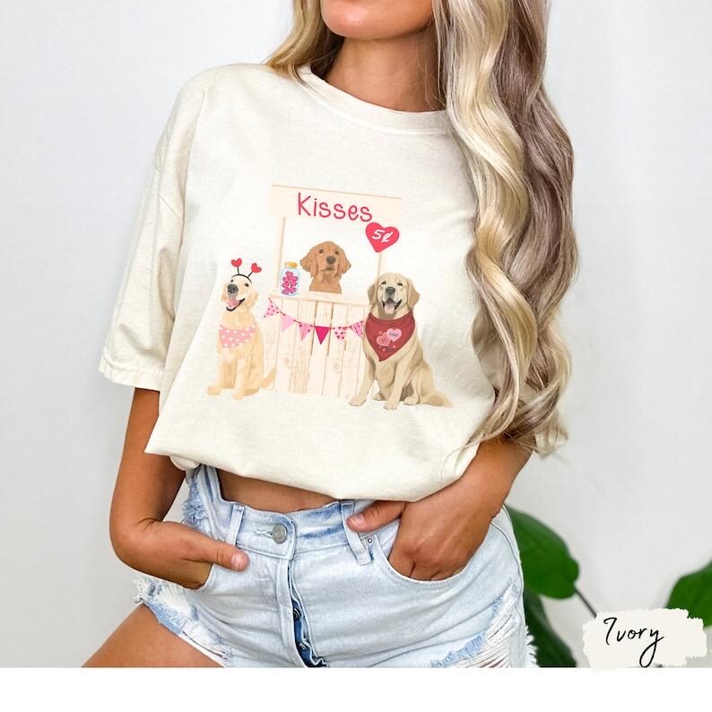 Golden Retriever Valentines Day T Shirt , Dog Valentine Day Sweater ...