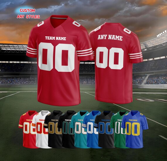 Custom Football jersey, stitched printed football shirt, custom wedding Jersey Couple, Groom gift for Men Women kid Brithday Fan replica tee