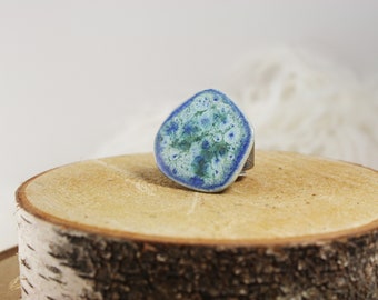 Lucia Ceramic Gem Statement Ring