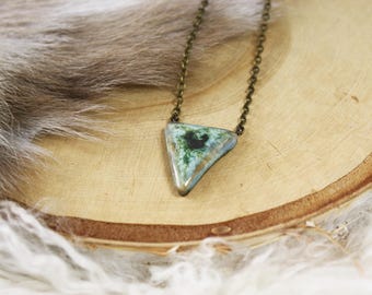 Mystic Ceramic Triangle Necklace