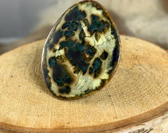 Jungle Ceramic Gem Ring