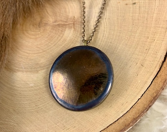 Metallic Circle Ceramic Pendant