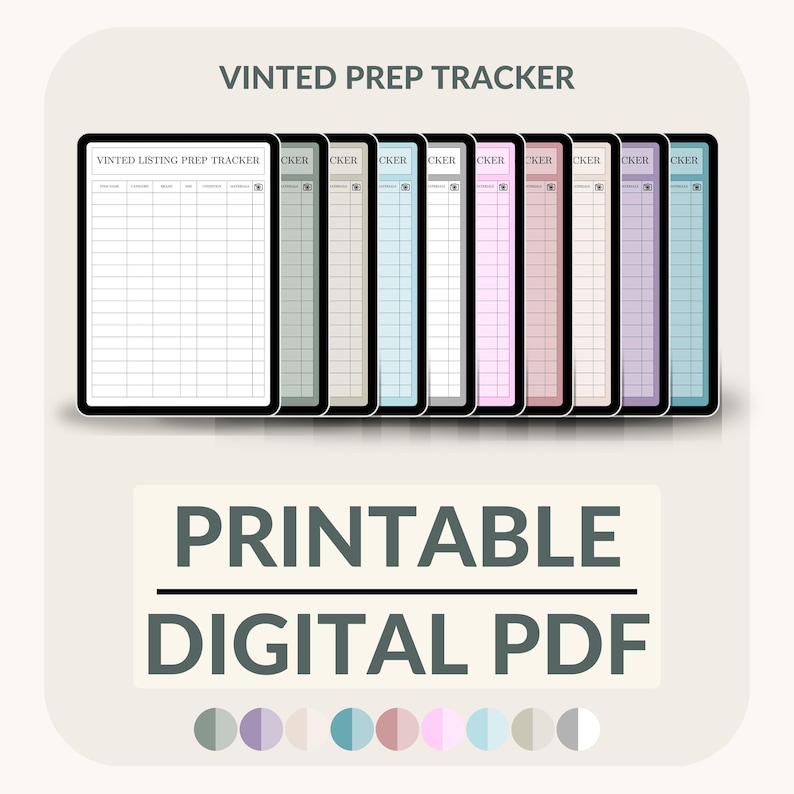 Vinted Layout Vinted Listing Prep Tracker Printable | Vinted Seller Sheet | A4 ...