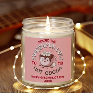 Vela de regalo para el Día de San Valentín / Frasco de vidrio blanco de 9 oz / Recuerdo de fiesta para amigas / Celebración de la amistad / Cera de soja perfumada / Símbolo de mejor amiga