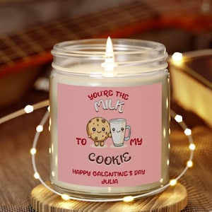 Vela de regalo para el Día de San Valentín / Frasco de vidrio blanco de 9 oz / Recuerdo de fiesta para amigas / Celebración de la amistad / Cera de soja perfumada / Símbolo de mejor amiga