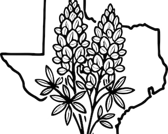 Texas State Artwork - Digital Download - Svg, Dxf, Eps, Png, Pdf, Jpeg - Instant Download for Crafting & Design