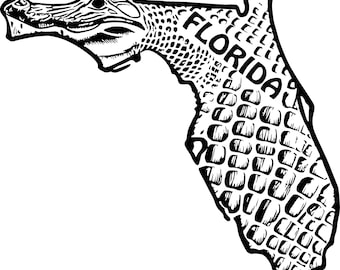 Florida State Artwork - Digital Download - Svg, Dxf, Eps, Png, Pdf, Jpeg - Instant Download for Crafting & Design
