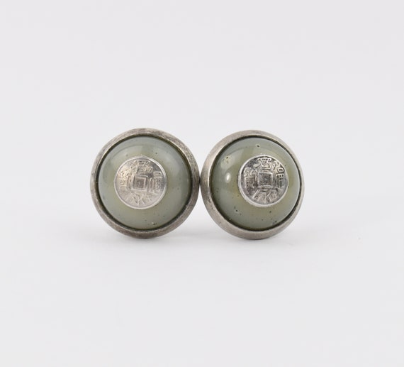 Vintage Ben Amun Clip-on Earrings Chinese Coin Se… - image 7