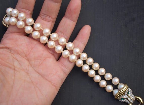 Givenchy Retro Bold Statement Rhinestone Lion Hea… - image 9