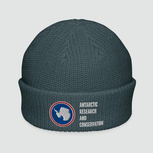 Antarctica Beanie, Polar Research And Conservation Patch Hat, South Pole, Science & Nature Protection Fisherman Beanie, Antarctic Emblem