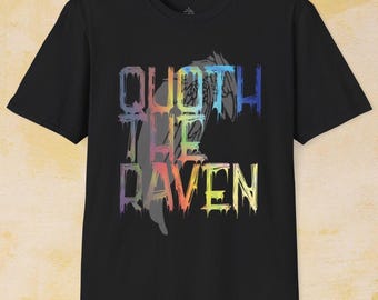 Camiseta "La frase del cuervo": Camiseta de literatura gótica de Edgar Allan Poe