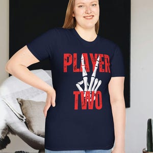 Player Two Skeletal Hand Gaming T-Shirt: Unisex Gamer Apparel image 9